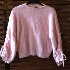 Pink fuzzy sweater